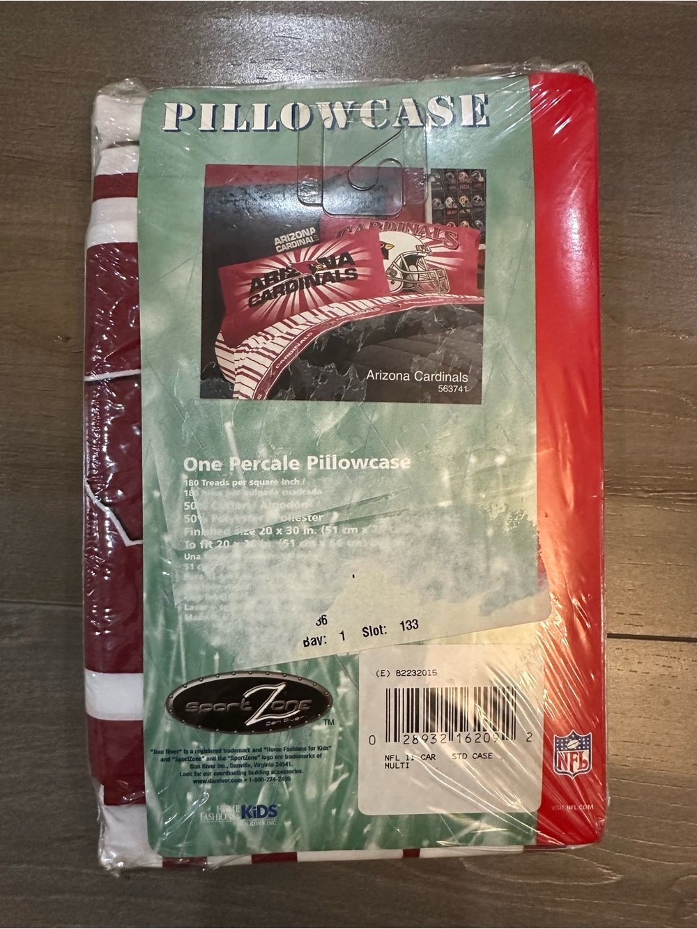 NFL Arizona Cardinals Red and White Pillowcase